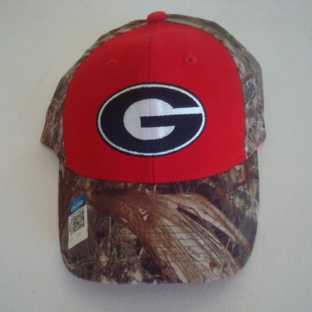 GEORGIA BULLDOGS CAMO MOSSY OAK HAT CAP VINTAGE 00S Y2K D4